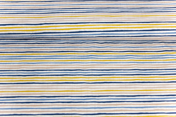 Jersey mit Streifen, ecru, marine, senfgelb, 0,5 m